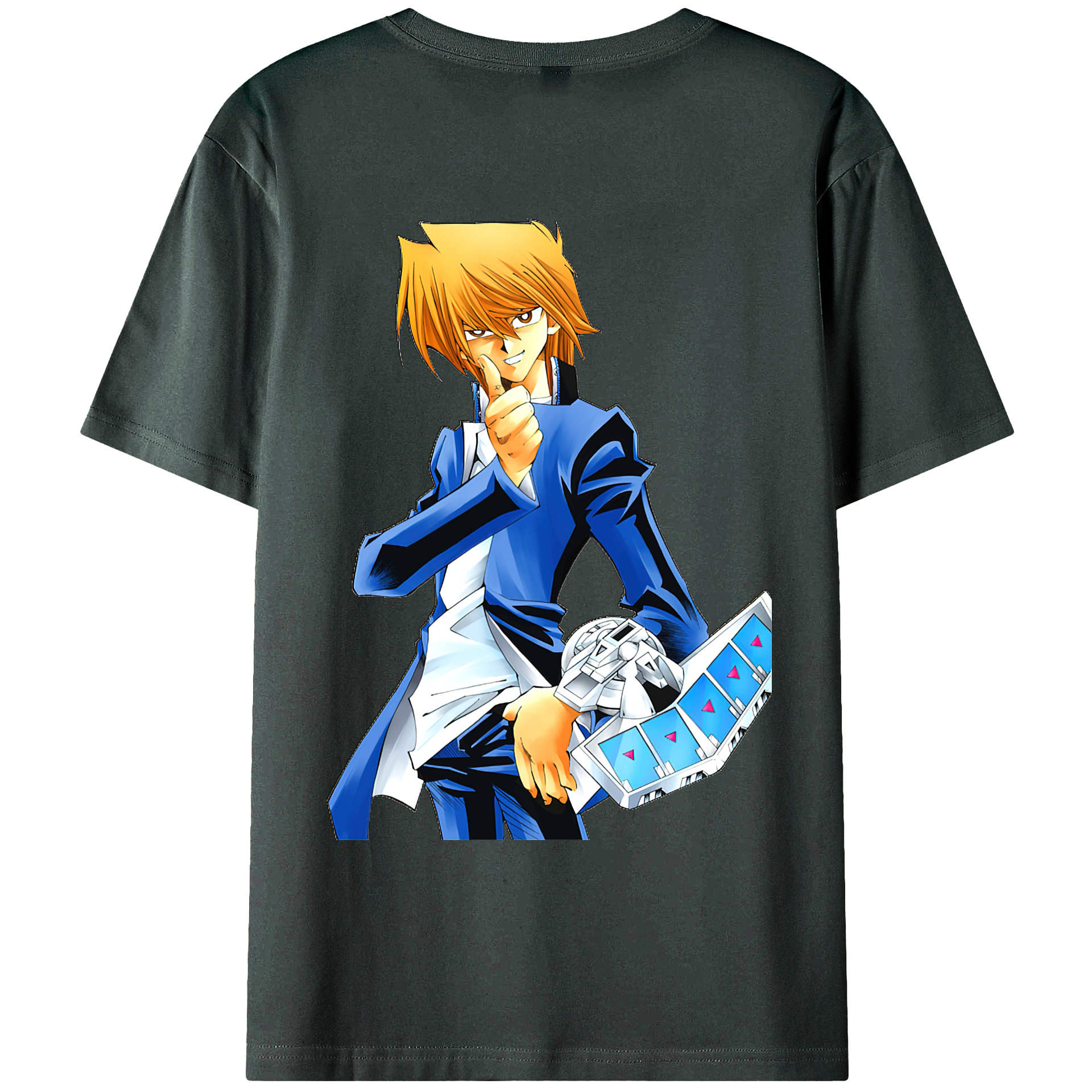（画像用） 遊☆戯☆王 Yu-Gi-Oh! 綿100％ メンズ半袖Tシャツ（バックプリント） 通気性